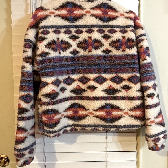 Altar”d State Fleece Faux Sherpa Zip Pullover Tribal Pattern Aztec Size … - Picture 7 of 17